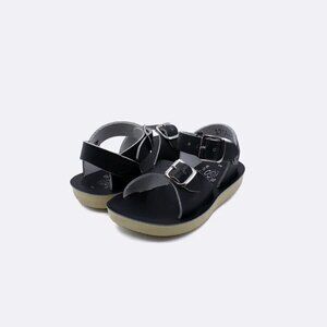 Salt Water Sandals Baby/Toddler Girl Size 5 Hoy Shoe Surfer Black NEW